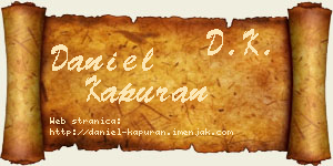 Daniel Kapuran vizit kartica